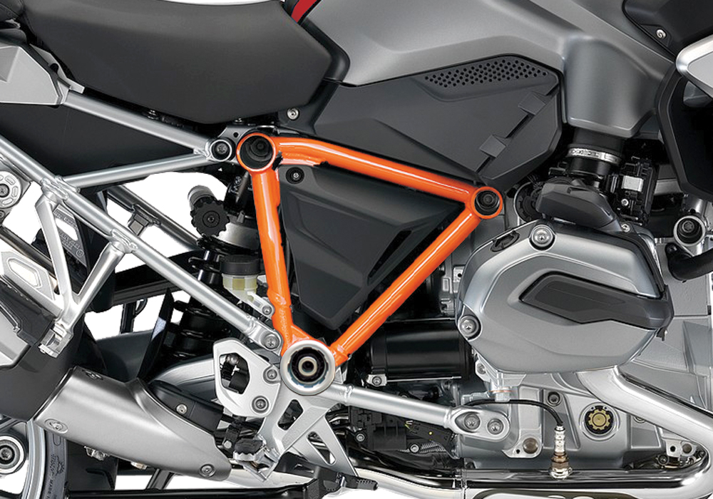 BFS 3096 BMW GS LC 2013 2016 Racing Red Pyramid Frame Wrap Orange 02