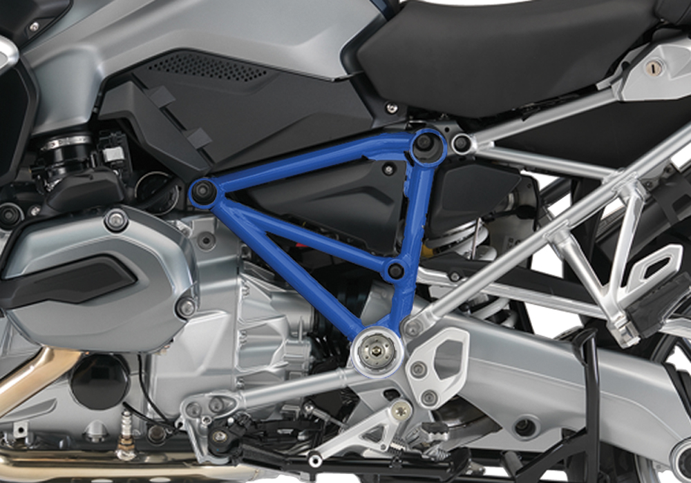 BFS 3096 BMW R1200GS LC Pyramid Left Cobalt Blue
