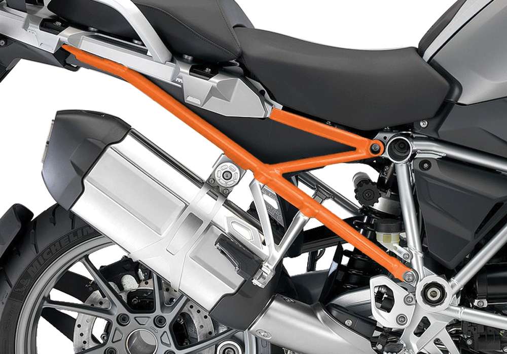 BFS 3103 BMW R1200GS LC 2013 2016 Alpine White Subframe Wrap Orange 02