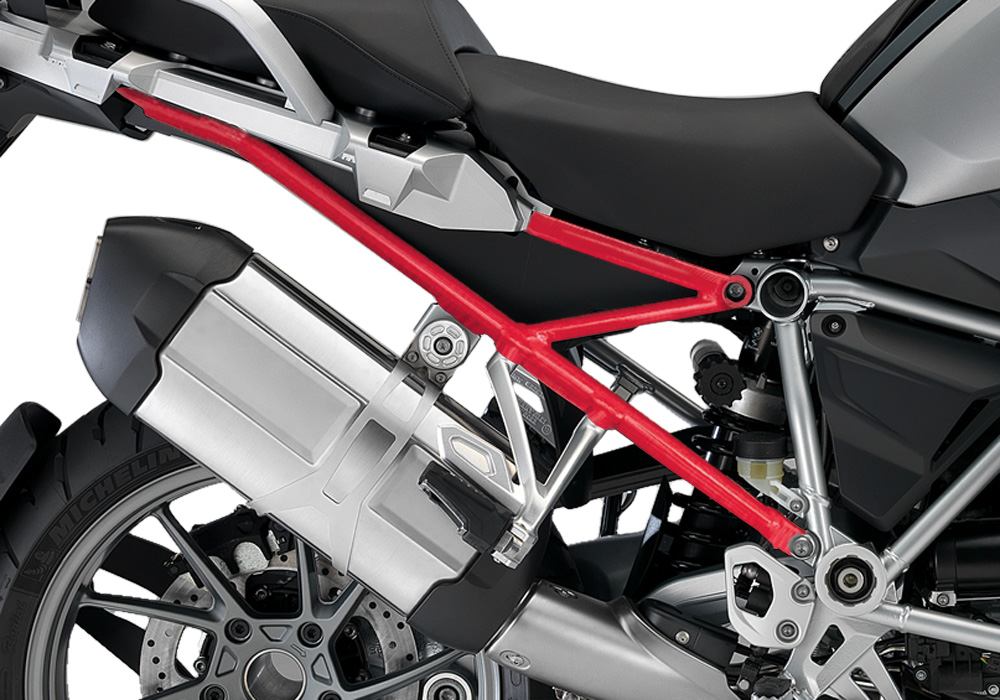 BFS 3106 BMW R1200GS LC 2013 2016 Thunder Grey Subframe Wrap Red 02