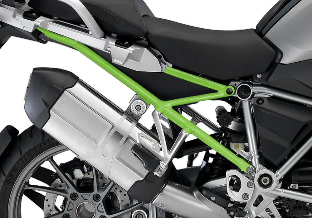 BFS 3106 BMW R1200GS LC 2013 2016 Thunder Grey Subframe Wrap Toxic Green 02