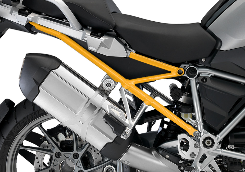 BFS 3106 BMW R1200GS LC 2013 2016 Thunder Grey Subframe Wrap Yellow 02