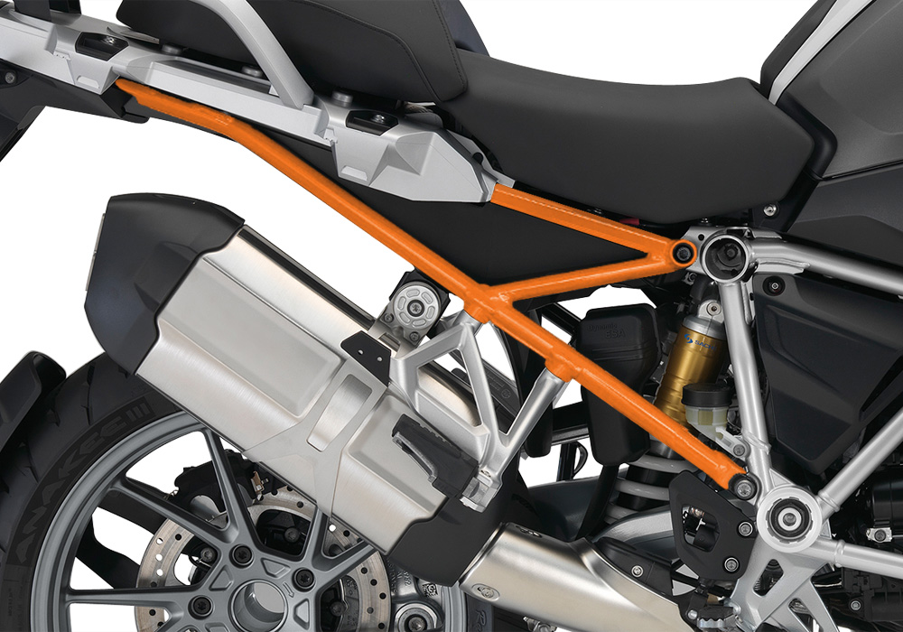BFS 3109 BMW R1200GS LC 2017 Light White Subframe Wrap Orange 02