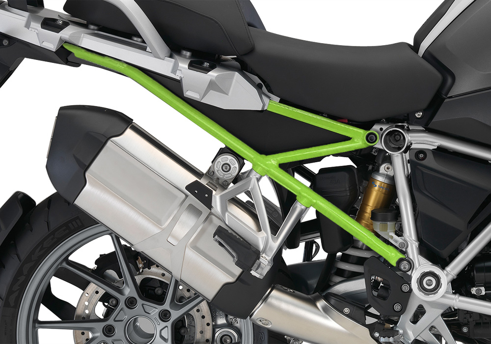 BFS 3109 BMW R1200GS LC 2017 Light White Subframe Wrap Toxic Green 02
