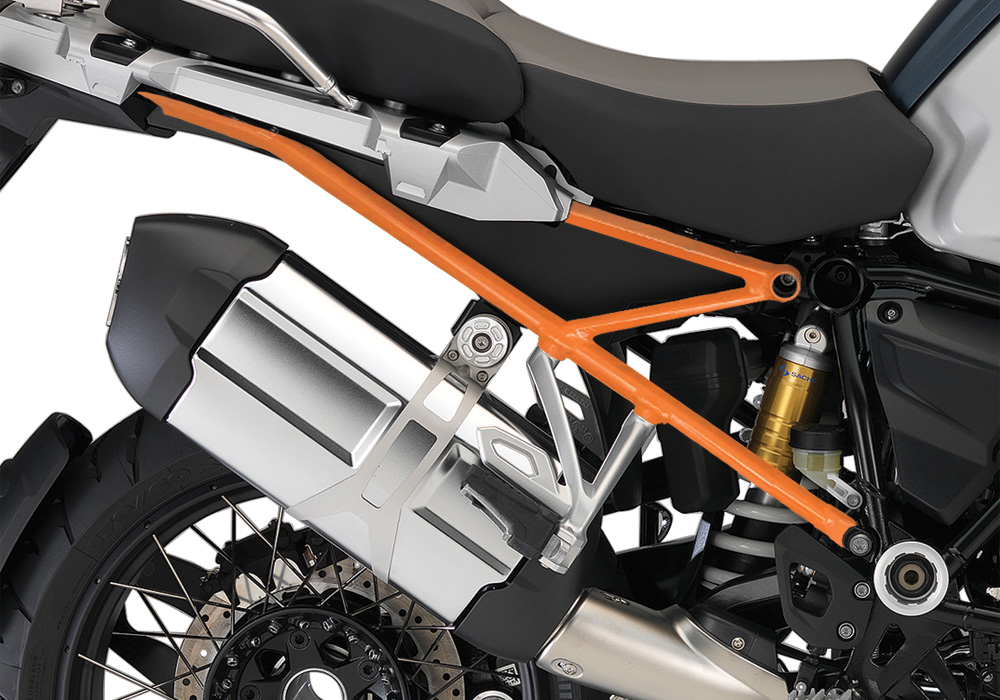 BFS 3115 BMW GS LC Adventure 2014 Ocean Blue Metallic Matte Subframe Wrap Orange 02