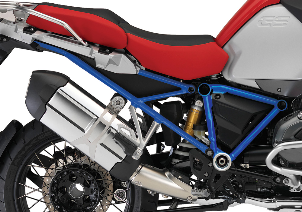 BFS 3133 BMW GS LC Adventure 2014 Racing Red GS Frame Wrap Cobalt Blue 02