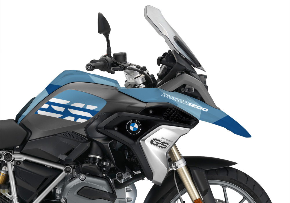 BKIT 3136 BMW R1200GS LC 2017 Alpine White Black Storm M90 Blue Camo 02
