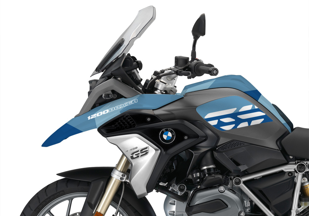 BKIT 3136 BMW R1200GS LC 2017 Alpine White Black Storm M90 Blue Camo Left 03