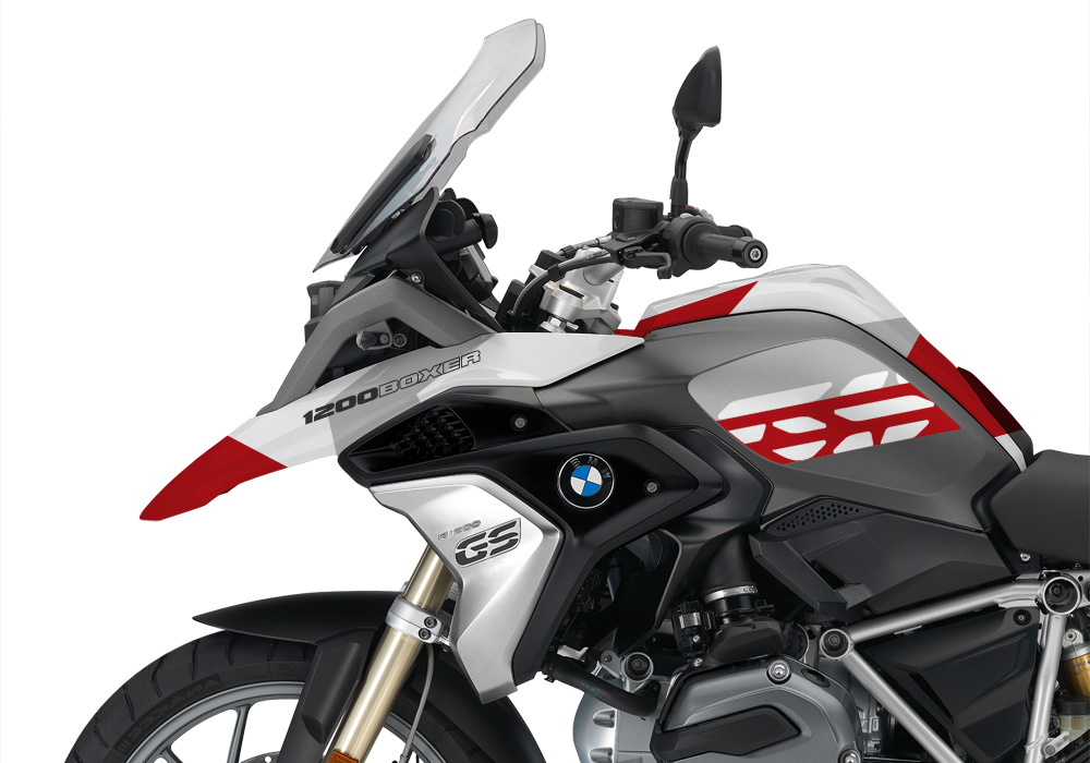 BKIT 3137 BMW R1200GS LC 2017 Alpine White Black Storm M90 Red Grey Camo Left 03