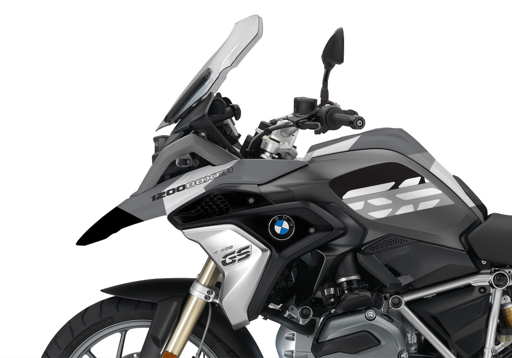 BKIT 3138 BMW R1200GS LC 2017 Alpine White Black Storm M90 Grey Camo Left 03