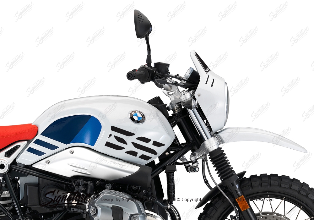 BKIT 3142 BMW RnineT Urban GS Side Tank and Front Fender GS Stickers Kit Black 02 1