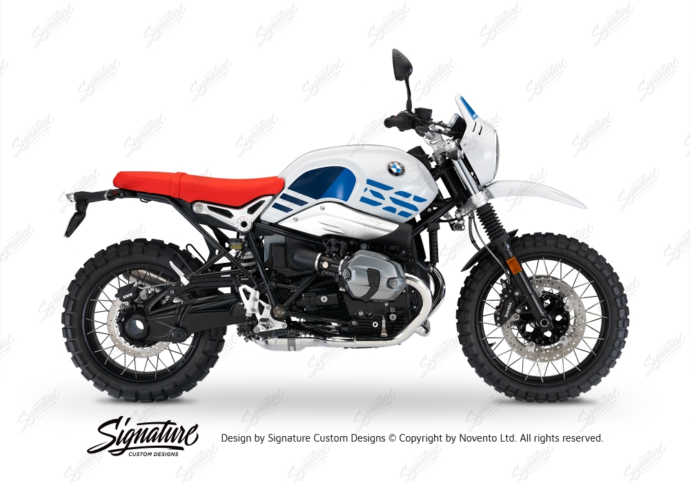 BKIT 3142 BMW RnineT Urban GS Side Tank and Front Fender GS Stickers Kit Cobalt Blue 01 1