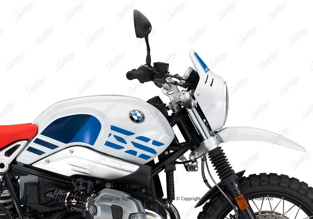 BKIT 3142 BMW RnineT Urban GS Side Tank and Front Fender GS Stickers Kit Cobalt Blue 02 1
