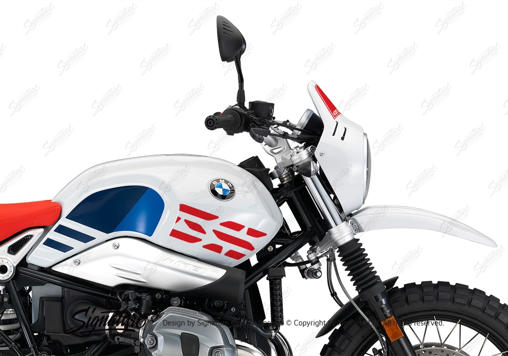 BKIT 3142 BMW RnineT Urban GS Side Tank and Front Fender GS Stickers Kit Red 02 1