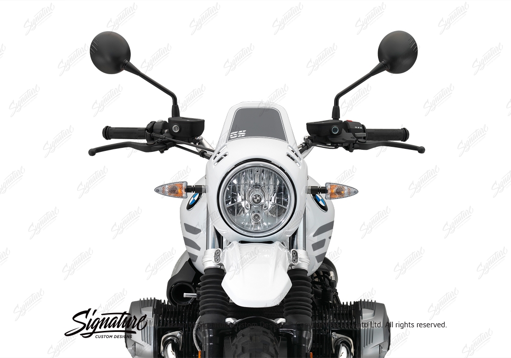 BKIT 3142 BMW RnineT Urban GS Side Tank and Front Fender GS Stickers Kit Silver Dark 04 1