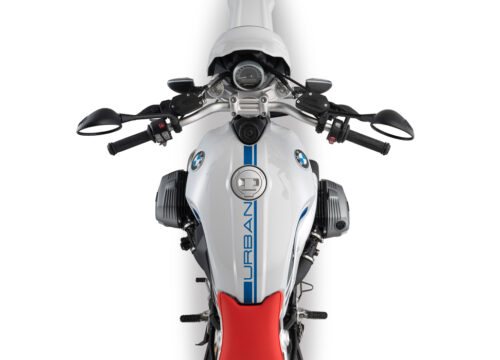 BKIT 3147 BMW RnineT Urban GS Top Tank Stickers Kit Cobalt Blue 02