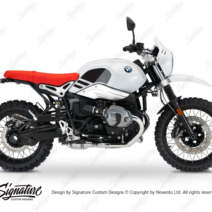 BMW R nineT Urban GS Replica Side Tank Black Grey Stickers Kit