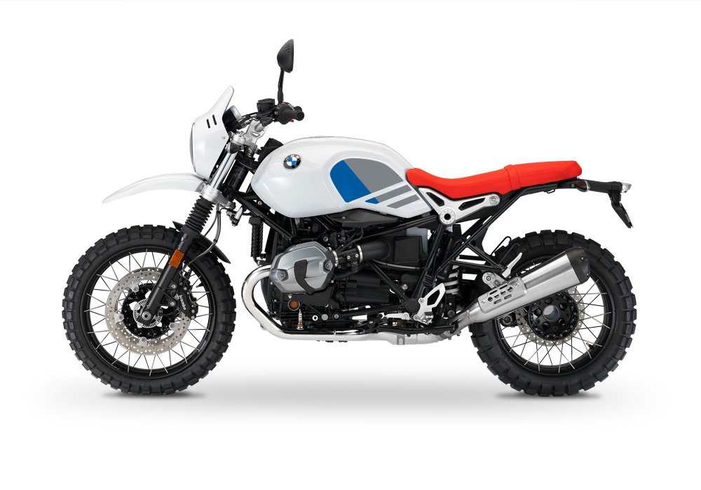 BKIT 3149 BMW RnineT Urban GS Side Tank Replica Blue Grey Stickers Kit 03