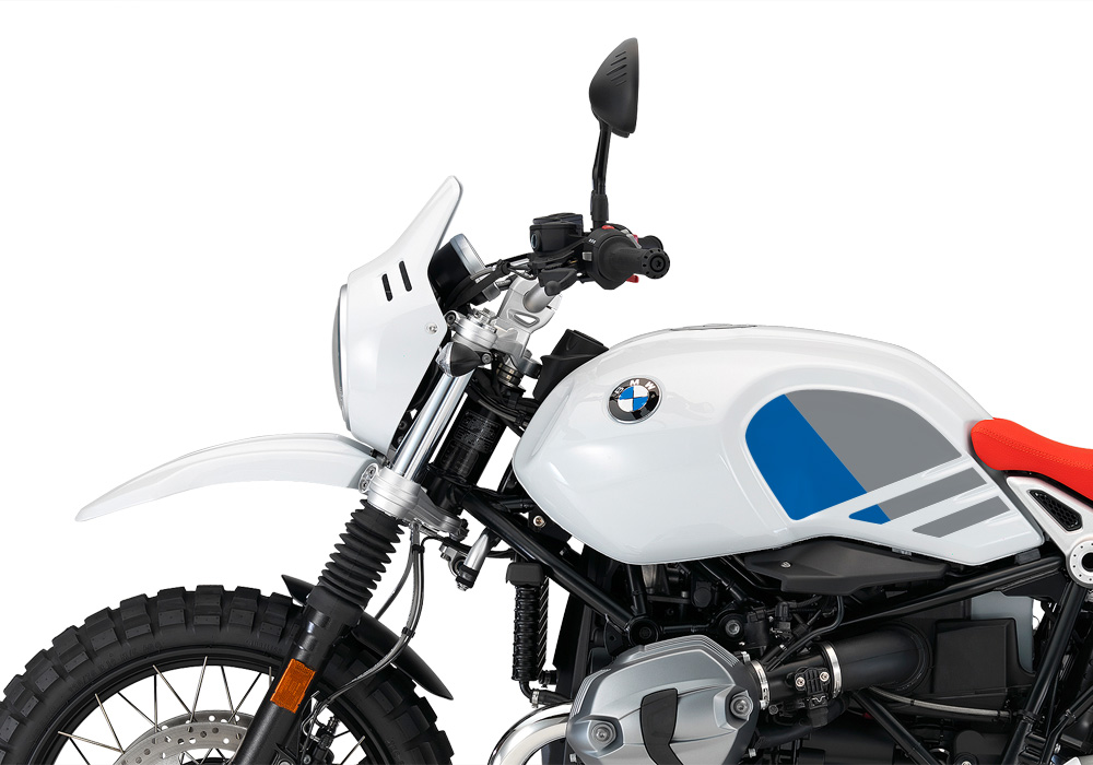 BKIT 3149 BMW RnineT Urban GS Side Tank Replica Blue Grey Stickers Kit 04