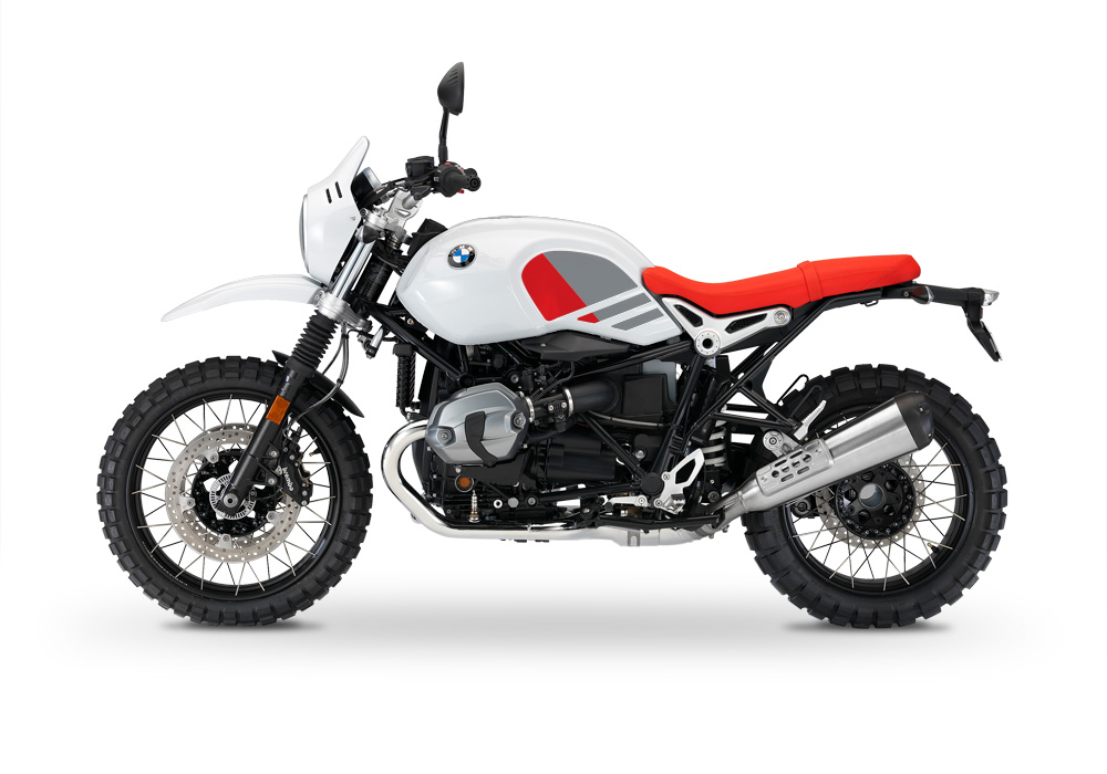 BKIT 3151 BMW RnineT Urban GS Side Tank Replica Red Grey Stickers Kit 03