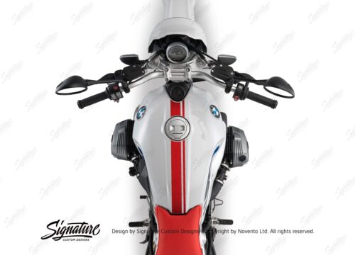 BKIT 3164 BMW RnineT Urban GS Top Tank Double Line Stickers Kit Red 02