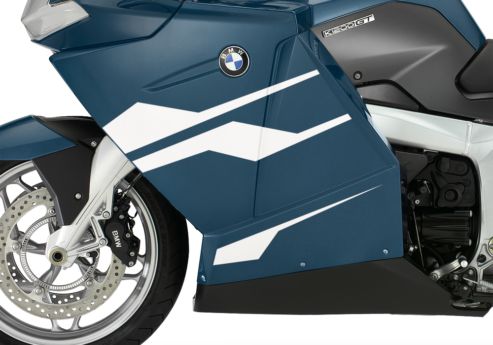 BKIT 3187 BMW K1200GT Deep Blue Metallic Stingray Series White Stickers Kit 02