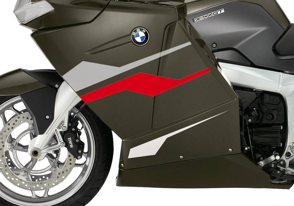BKIT 3188 BMW K1200GT Magnesium Beige Metallic Stingray Series Red Silver Stickers Kit 02