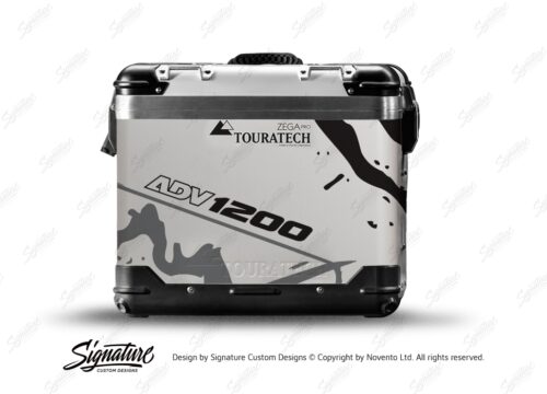 TSTI 3192 Touratech Zega Pro Aluminium Panniers Safari Series Grey Black Stickers Kit ADV1200