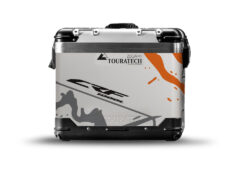 TSTI 3195 Touratech Zega Pro Aluminium Panniers Safari Series Grey Orange Stickers Kit CRF1000L