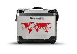 TSTI 3213 Touratech Zega Pro Aluminium Panniers The Globe Series Red Stickers Kit ADVENTURE