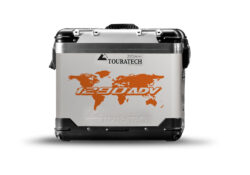 Touratech Zega Pro Side Panniers The Globe Orange Stickers Kit