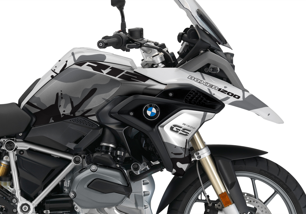 BKIT 3233 BMW R1200GS LC 2017 Alpine White Safari R12 Series Grey Variations Stickers Kit 02