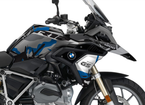 BKIT 3236 BMW R1200GS LC 2017 Black Storm Metallic Safari R12 Series Blue Grey Stickers Kit 02