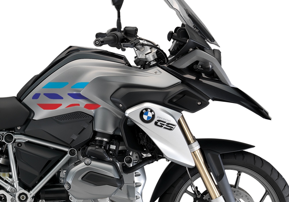 BSTI 3226 BMW R1200GS LC 2013 2016 Thunder Grey Metallic GS Lines Tank Stickers Msport 02