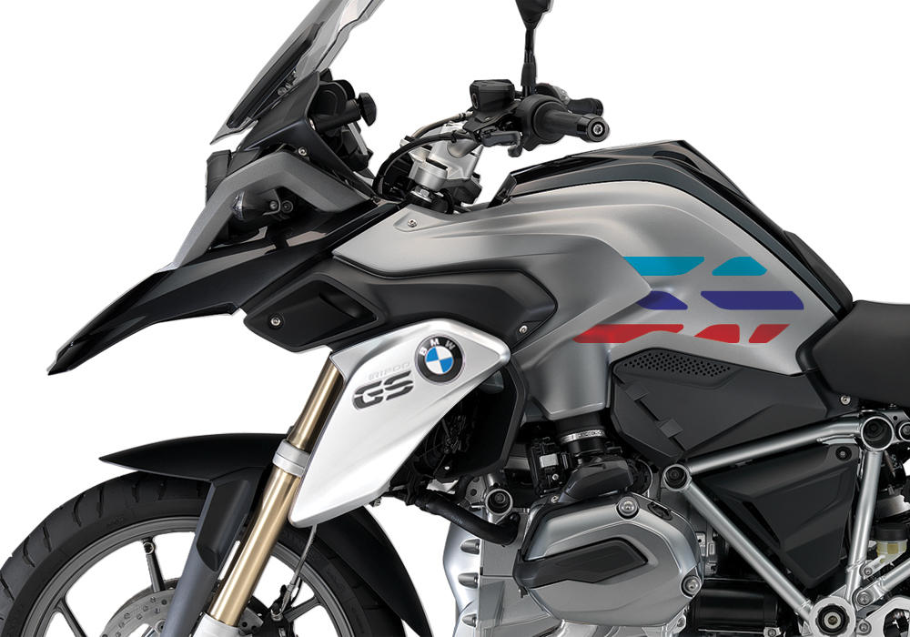 BSTI 3226 BMW R1200GS LC 2013 2016 Thunder Grey Metallic GS Lines Tank Stickers Msport 03