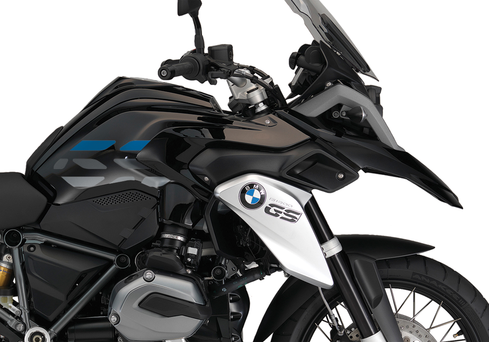 BSTI 3227 BMW R1200GS LC 2013 2016 Triple Black GS Lines Tank Stickers Blue Silver 02