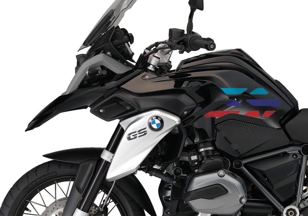 BSTI 3227 BMW R1200GS LC 2013 2016 Triple Black GS Lines Tank Stickers Msport 03