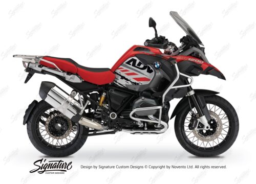 BKIT 3244 BMW R1200GS LC Adventure Racing Red Gloss GO Series Black Grey Stickers Kit 01