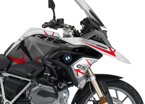 BKIT 3251 BMW R1200GS LC 2017 Alpine White Spike Series Red Grey Stickers Kit 02