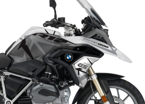 BKIT 3254 BMW R1200GS LC 2017 Alpine White Spike Series Black Grey Stickers Kit 02