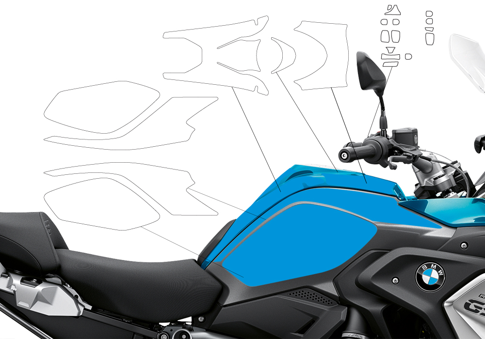 BPRF 3278 BMW R1250GS Cosmic Blue Ultimate Package Advanced Technology Protective Film 02