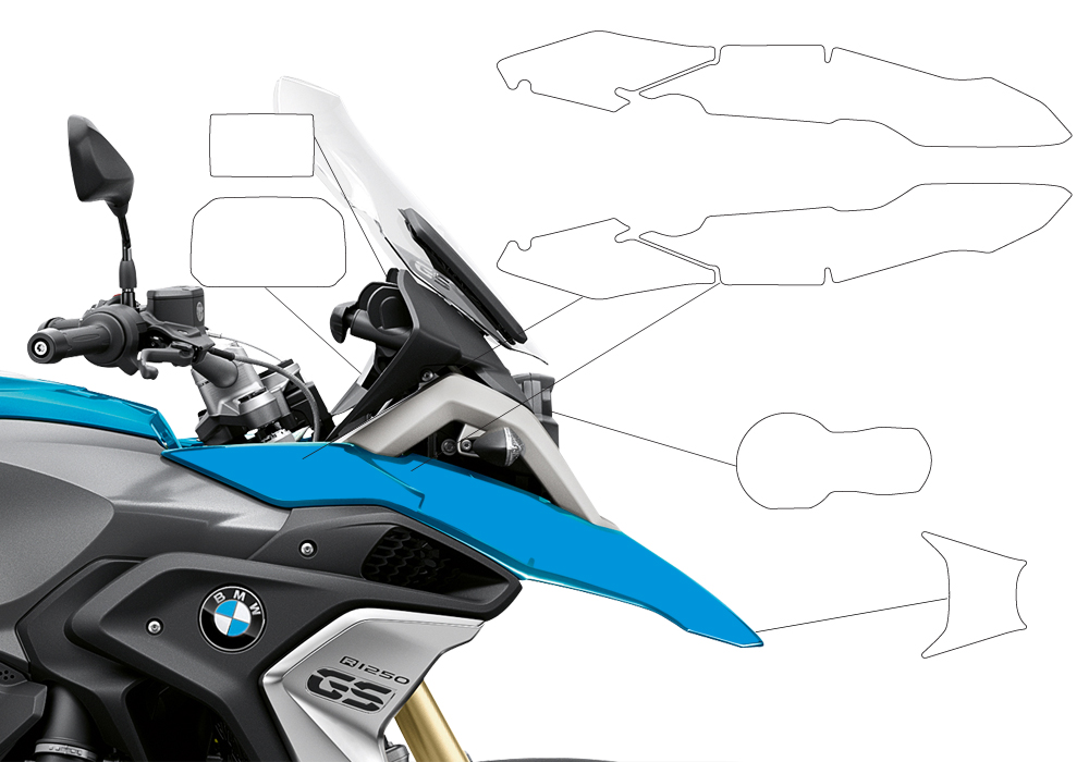 BPRF 3278 BMW R1250GS Cosmic Blue Ultimate Package Advanced Technology Protective Film 03