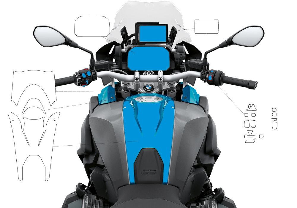 BPRF 3278 BMW R1250GS Cosmic Blue Ultimate Package Advanced Technology Protective Film 04