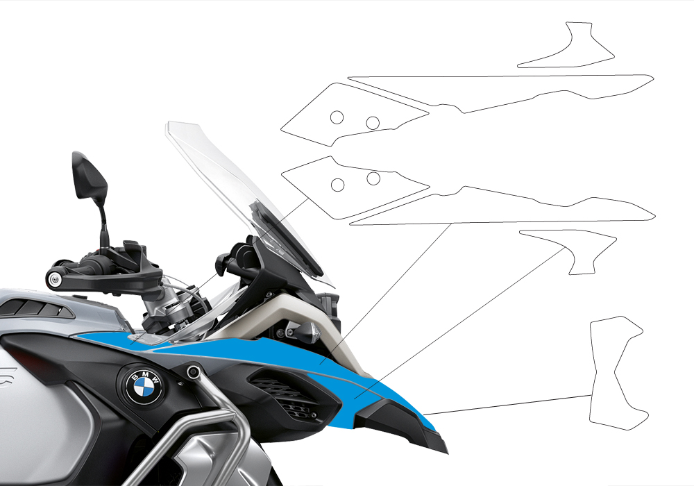BPRF 3289 BMW R1250GS Adventure Ice Grey Standard Package Advanced Technology Protective Film 03