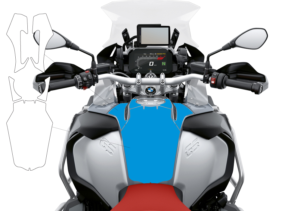 BPRF 3289 BMW R1250GS Adventure Ice Grey Standard Package Advanced Technology Protective Film 04
