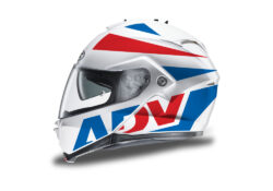 HEL 3268 HJC IS MAX II Helmet White Vivo Series Red Blue Stickers Kit 01