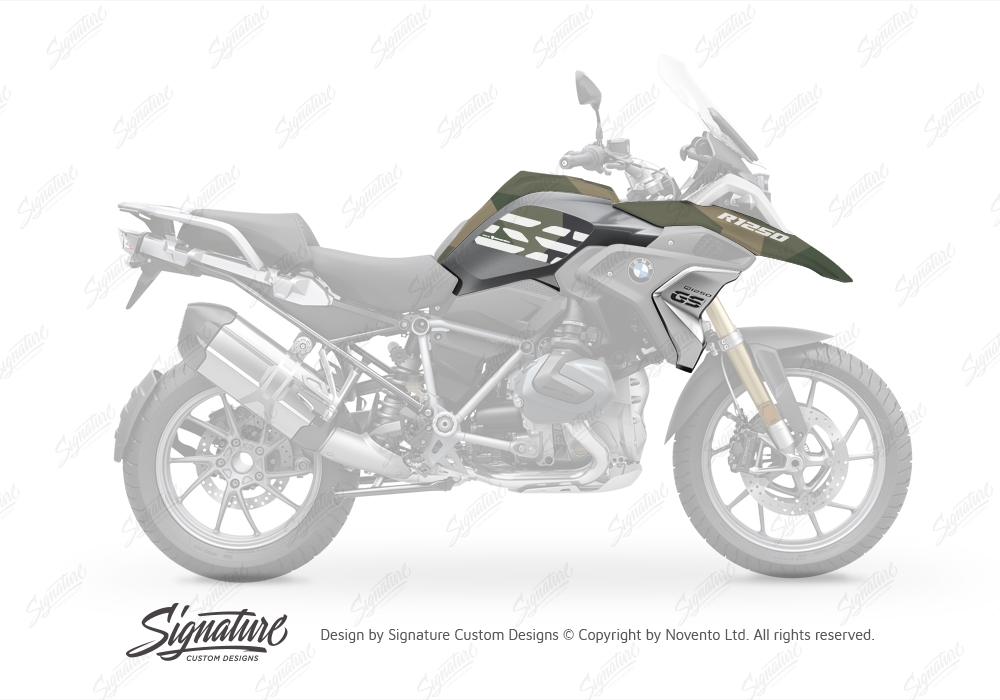 BMW R1200GS LC M90 Grey Camo Stickers Kit - Signature Custom Designs