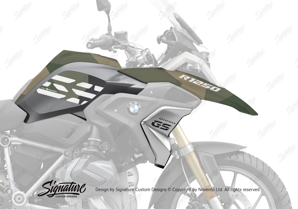 BMW R1200GS LC M90 Grey Camo Stickers Kit - Signature Custom Designs