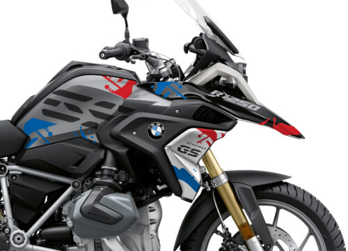 BKIT 3303 BMW R1250GS Black Storm Metallic Safari Red Blue Stickers Kit 02