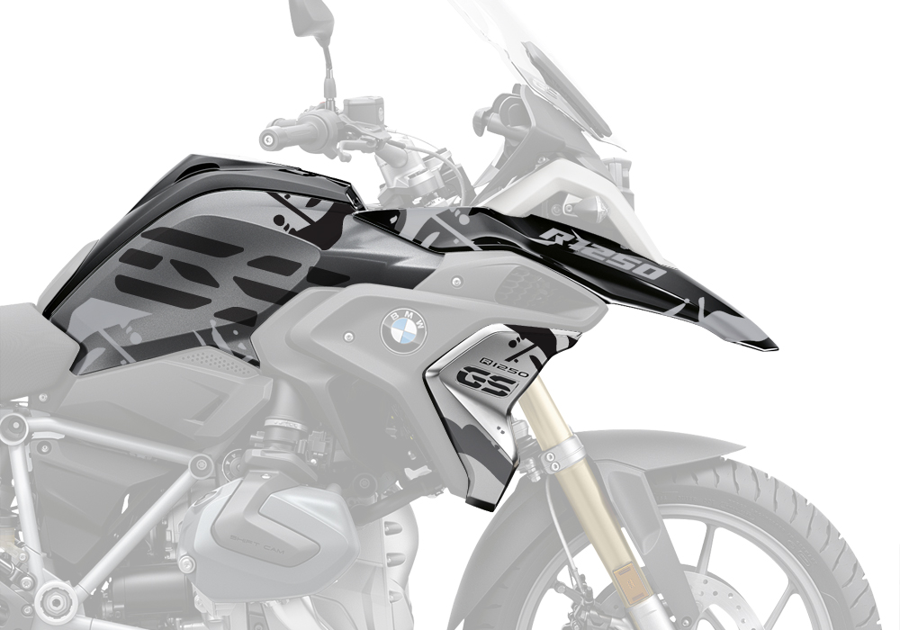 BKIT 3305 BMW R1250GS Black Storm Metallic Safari Grey Variations Stickers Kit 04